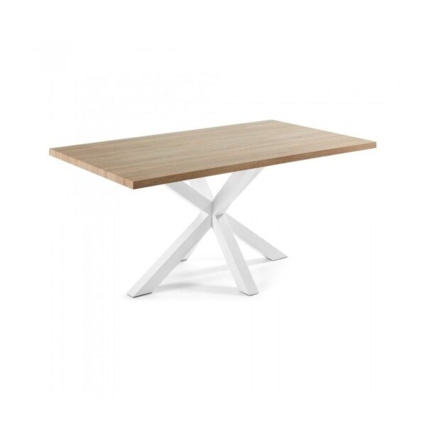 Mesa Arya Madera Natural/Acero Blanco