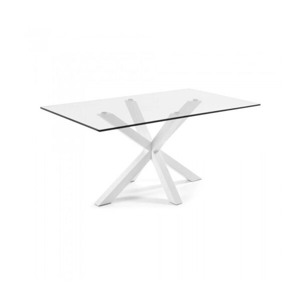 Mesa Arya Transp/Acero Blanco