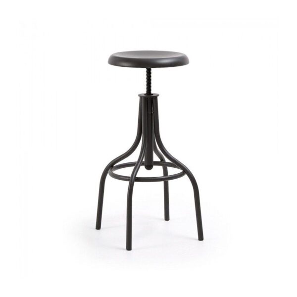 Taburete Malisa alto metal grafito