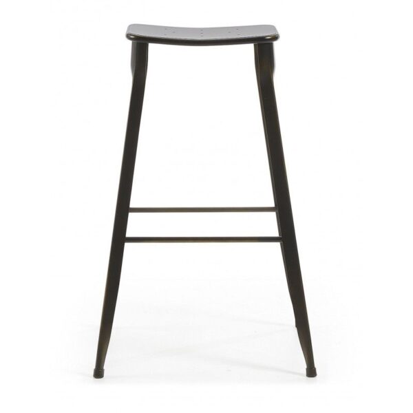 Taburete Glitz alto metal grafito