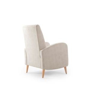 Mecedora Emily de Tapicerías Navarro 2 Mecedora Emily pata fija de madera de Tapicerías Navarro