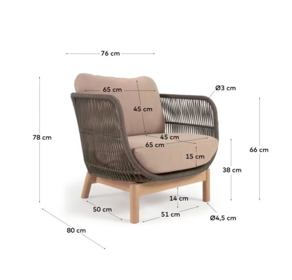 Butaca Catalina cuerda beige Butaca Catalina cuerda beige