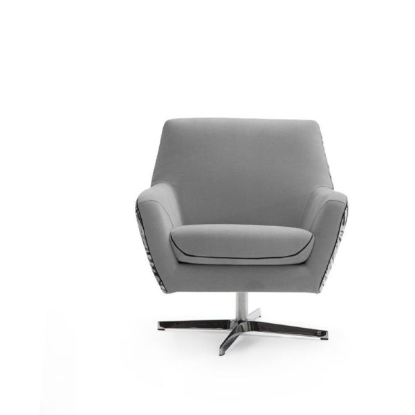 Butaca Monza gris giratoria cromada Butaca Monza gris giratoria cromada
