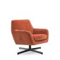 Butaca Monza en naranja con pie giratorio en color negro