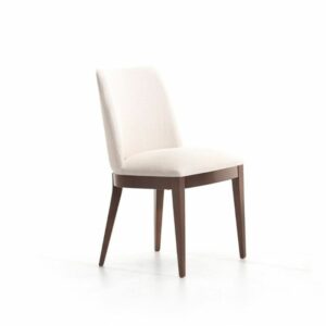 Silla 209 Tapizada en beige y madera