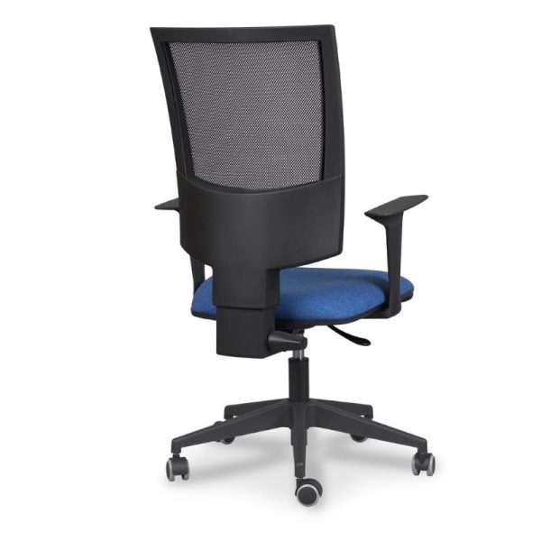 Silla casiopea 4 malla negra y tapizado azul Silla casiopea 4 malla negra y tapizado azul de Hergosilleria