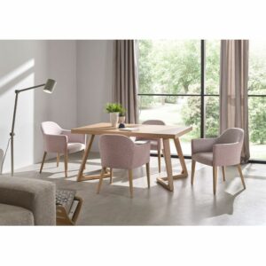 Sillón 303 Sillón 303 Tapizado rosa combinable y madera natural clarita