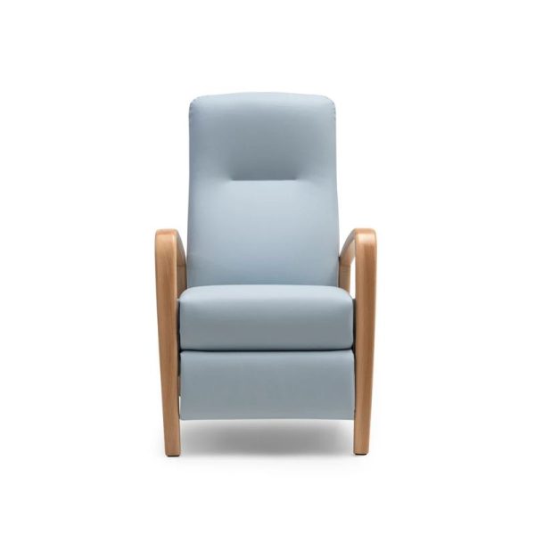 Sillón Delta Tapizado en Vinilo Azul de Tapicerías Navarro