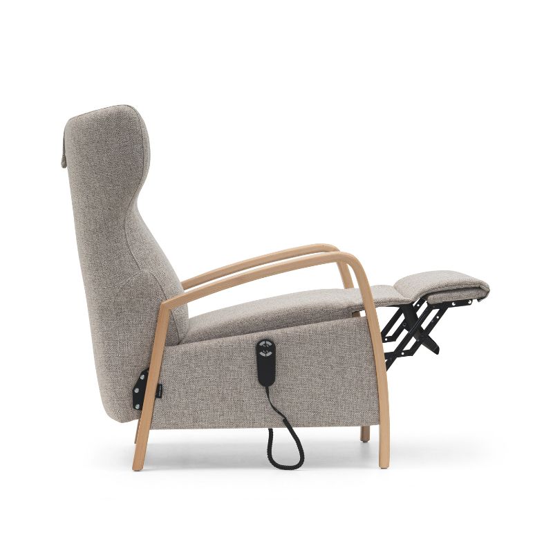 Relax eden en gris con estructura de madera