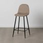 Taburete Taupe Metal Negro de Ixia