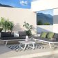 Set de muebles de exterior Levante para jardín y terraza. Conjunto de sofás y mesa