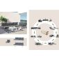 Set de muebles de exterior Levante para jardín y terraza. Conjunto de sofás y mesa