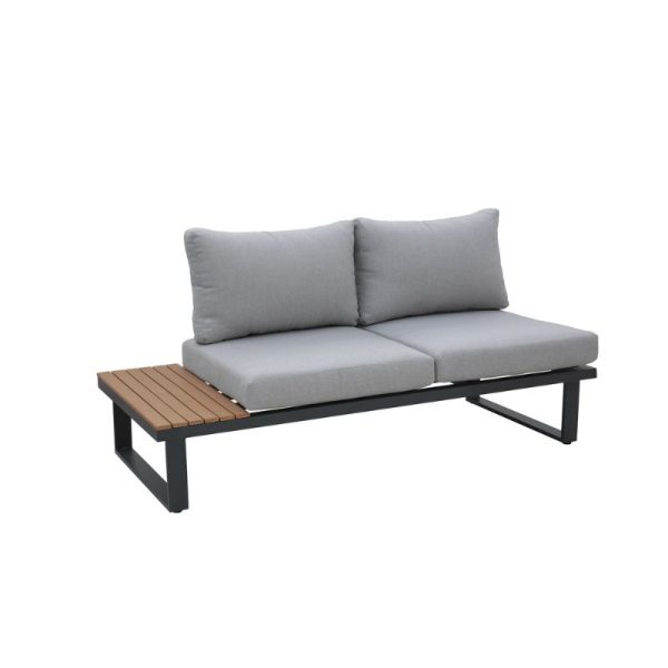 Set de muebles de exterior Pollensa para jardín y terraza. Conjunto de sofás, rinconera y mesa