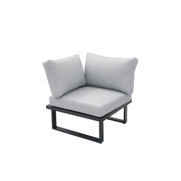 Set de muebles de exterior Pollensa para jardín y terraza. Conjunto de sofás, rinconera y mesa