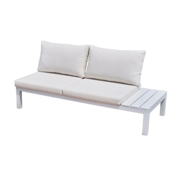 Set de muebles de exterior Tenerife para jardín y terraza. Conjunto de sofá, rinconera y mesa