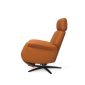 Sillón Relax Vega en piel naranja giratorio de Tapicerías Navarro