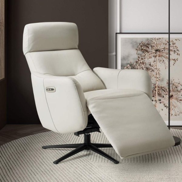 Sillón Relax Eléctrico Rennes 2 motores Gris Perla Giratorio Sillón Relax Eléctrico Rennes 2 motores Gris Perla Giratorio