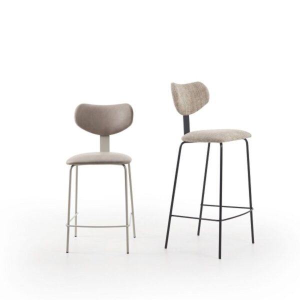 taburete-lima-beige-pata-metal-cocina-hosteleria Taburete Lima respaldo y asiento tapizado