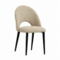 Silla Ryta beige de diseño con arco abierto