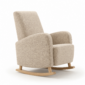 Sillón mecedora beige minimalista