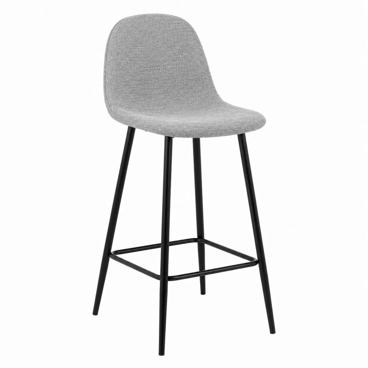 Pack 4un. Taburete Gris Claro Metal Negro